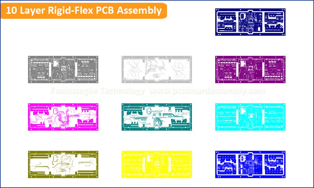 Working Gerber of 10-Layer Rigid-Flex PCB Board