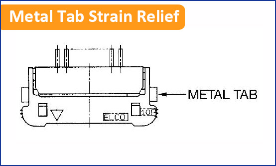 Metal Tab Strain Relief Connector